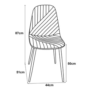 Krzesło do jadalni Köfering w zestawie 2 sztuk w różnych kolorach. kolory [en.casa]
