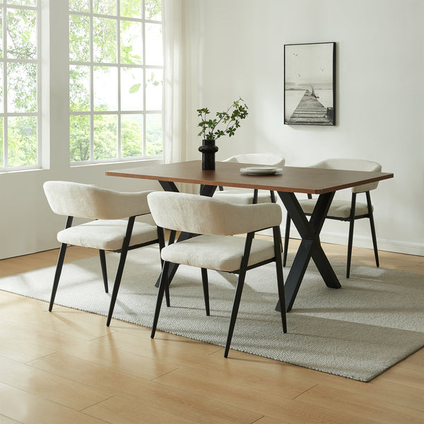 Zestaw krzeseł do jadalni Kohlmand [en.casa]