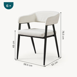 Zestaw krzeseł do jadalni Kohlmand [en.casa]