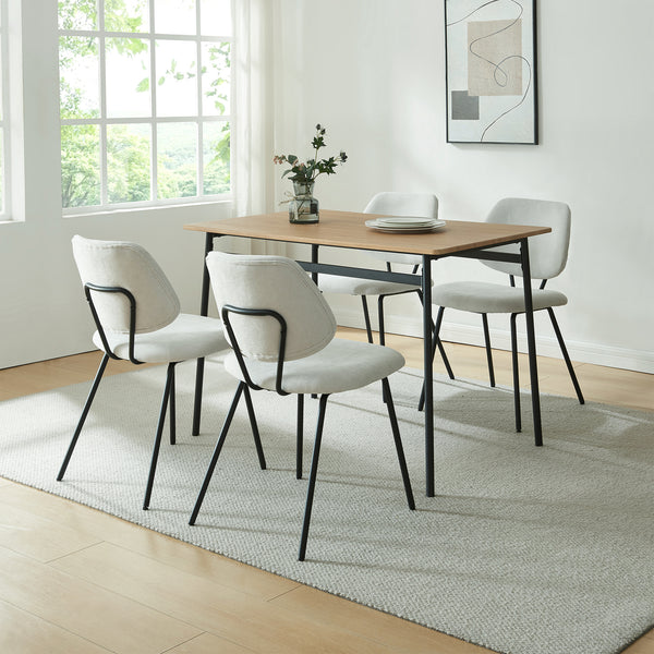 Zestaw krzeseł do jadalni z tkaniny Köma [en.casa]