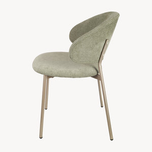 Zestaw krzeseł do jadalni Lipis tekstylny zielony [en.casa]