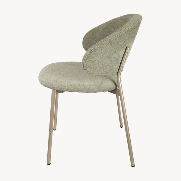 Zestaw krzeseł do jadalni Lipis tekstylny zielony [en.casa]