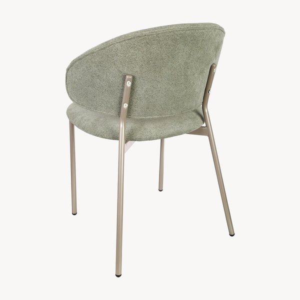 Zestaw krzeseł do jadalni Lipis tekstylny zielony [en.casa]