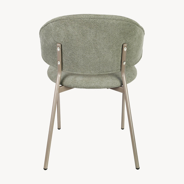 Zestaw krzeseł do jadalni Lipis tekstylny zielony [en.casa]