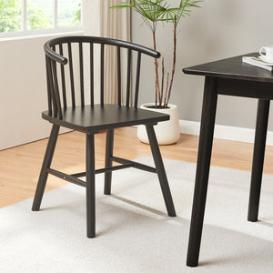 Krzesło do jadalni Stami zestaw 2 sztuk drewno [en.casa]