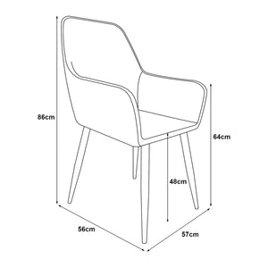 Zestaw krzeseł do jadalni Hollola [en.casa]
