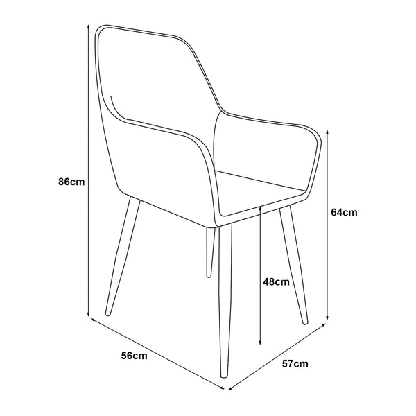 Zestaw krzeseł do jadalni Hollola [en.casa]
