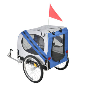 Przyczepka rowerowa Max. 26 kg Transport psa Odporna na warunki atmosferyczne Żółta/Niebieska pro.tec