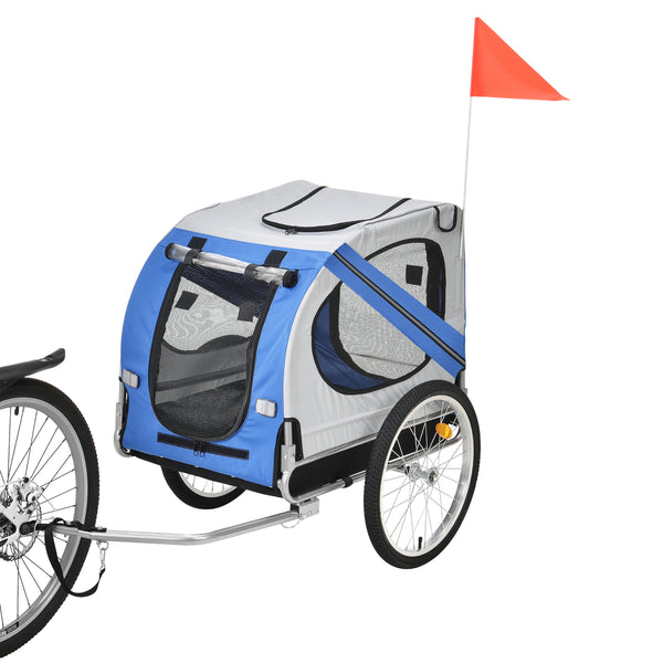 Przyczepka rowerowa Max. 26 kg Transport psa Odporna na warunki atmosferyczne Żółta/Niebieska pro.tec