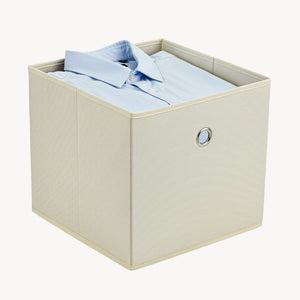 Zestaw 10 pudełek składanych 30x30x28 cm z włókniny w różnych kolorach kolory en.casa