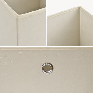 Zestaw 10 pudełek składanych 30x30x28 cm z włókniny w różnych kolorach kolory en.casa