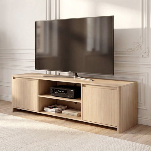 Szafka RTV Takranmaa 150x40x50 cm dąb dekor [en.casa]
