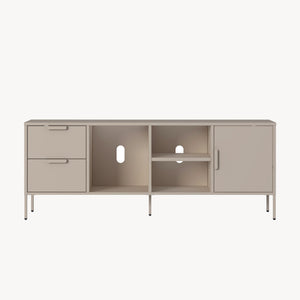 Szafka RTV Kliri Stahl 150x35x58 cm Ciepły szary [en.casa]