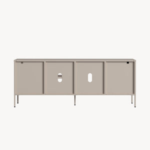 Szafka RTV Kliri Stahl 150x35x58 cm Ciepły szary [en.casa]
