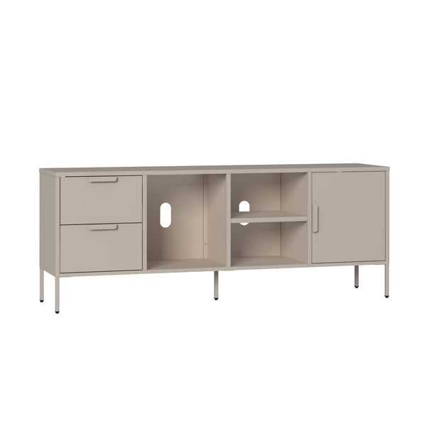 Szafka RTV Kliri Stahl 150x35x58 cm Ciepły szary [en.casa]
