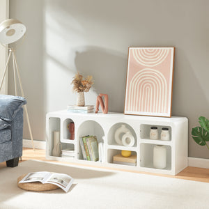 Fernsehtisch Vågå 140x40x48 cm Weiß [en.casa] - premiumXL