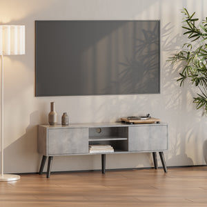 Stolik RTV Eskilstuna z 2 drzwiczkami i 2 półkami [en.casa] - premiumXL