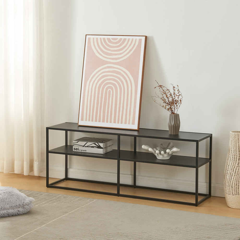 Stolik RTV Solund 120x30x46cm Czarny [en.casa]