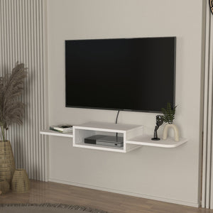 TV - Lowboard hängend Tar 115x30x16 cm Weiß [en.casa] - premiumXL