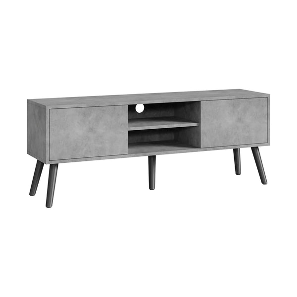 Stolik pod telewizor Eskilstuna z 2 drzwiczkami szafki i 2 półkami [en.casa]