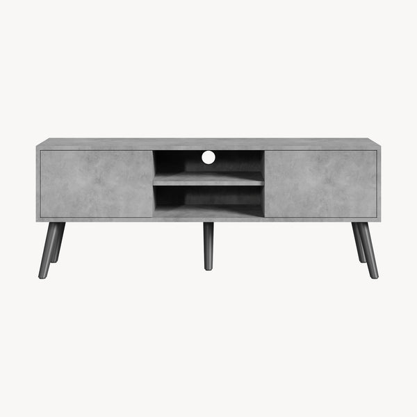 Stolik pod telewizor Eskilstuna z 2 drzwiczkami szafki i 2 półkami [en.casa]