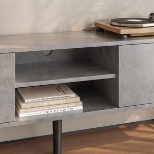 Stolik pod telewizor Eskilstuna z 2 drzwiczkami szafki i 2 półkami [en.casa]