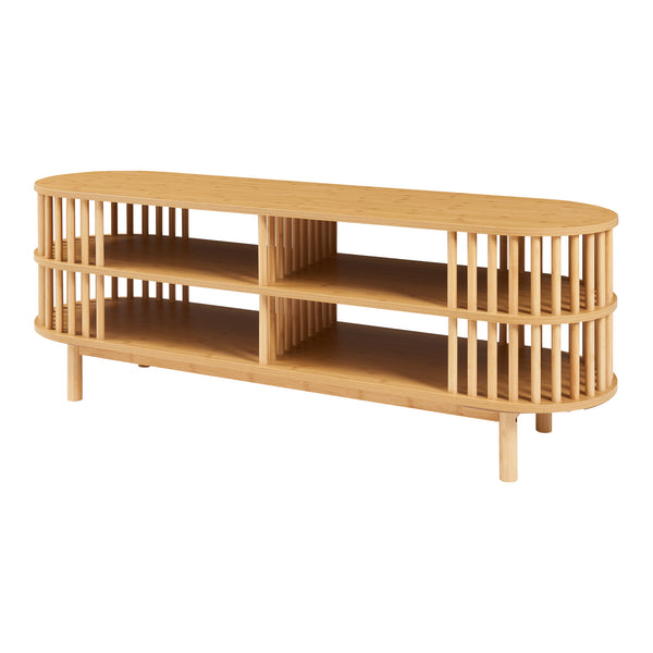 Bambusowy stolik pod telewizor Jarvenpaa [en.casa]