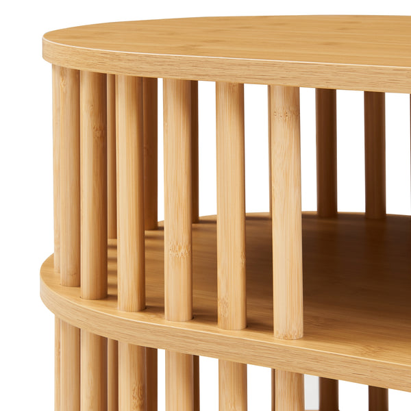 Bambusowy stolik pod telewizor Jarvenpaa [en.casa]