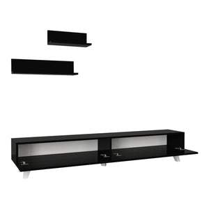 Stolik pod telewizor Saarijärvi z 2 półkami w różnych kolorach. kolory [en.casa]