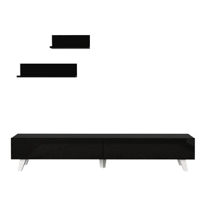 Stolik pod telewizor Saarijärvi z 2 półkami w różnych kolorach. kolory [en.casa]