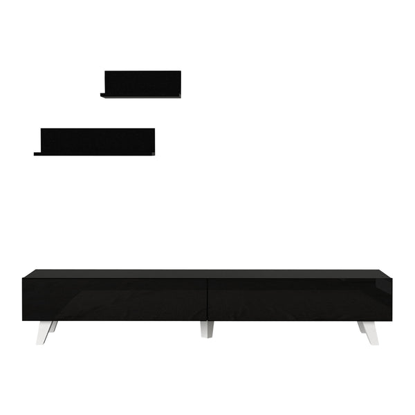 Stolik pod telewizor Saarijärvi z 2 półkami w różnych kolorach. kolory [en.casa]