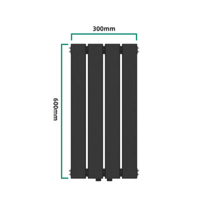 Grzejnik dekoracyjny Nore Black 60x30cm Jednowarstwowy 249W [neu.haus]