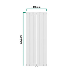 Grzejnik dekoracyjny Nore White 120x45cm dwuwarstwowy 1140W [neu.haus]