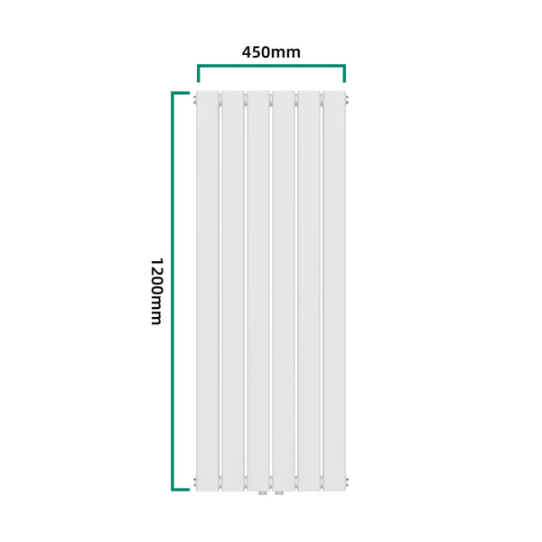 Grzejnik dekoracyjny Nore White 120x45cm dwuwarstwowy 1140W [neu.haus]