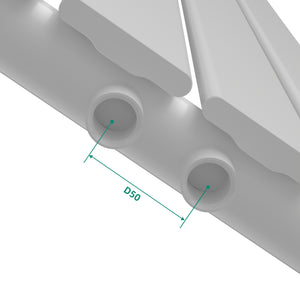 Grzejnik dekoracyjny Nore Biały 160x30cm Jednowarstwowy 540W [neu.haus]
