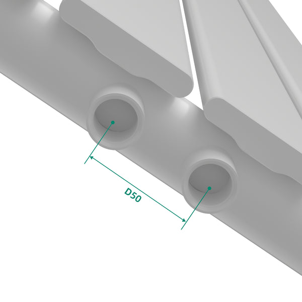 Grzejnik dekoracyjny Nore Biały 160x30cm Jednowarstwowy 540W [neu.haus]