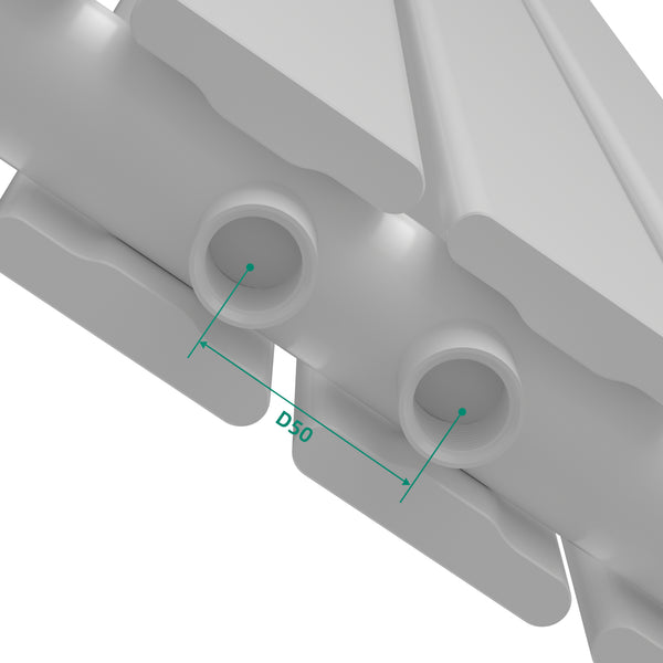 Grzejnik dekoracyjny Nore White 180x30cm dwuwarstwowy 1122W [neu.haus]