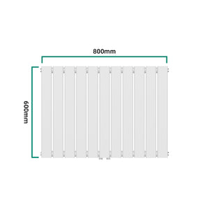 Grzejnik dekoracyjny Nore Biały 60x80cm Jednowarstwowy 616W [neu.haus]