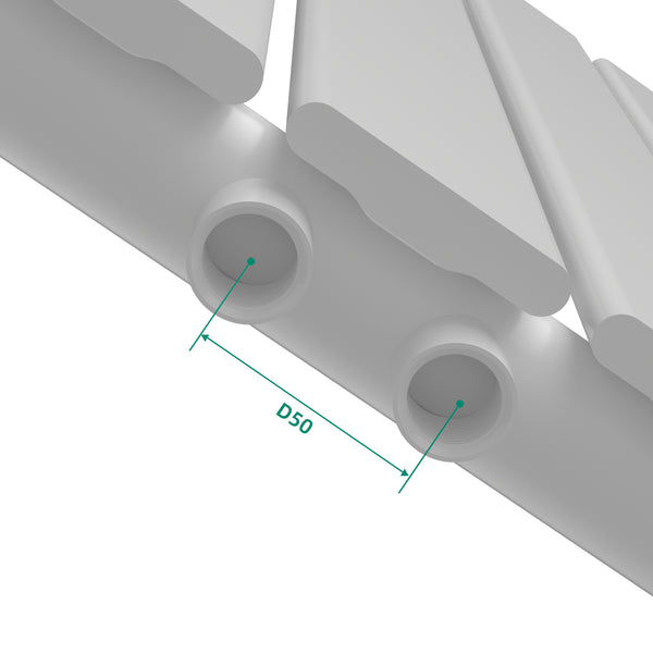 Grzejnik dekoracyjny Nore Biały 60x80cm Jednowarstwowy 616W [neu.haus]