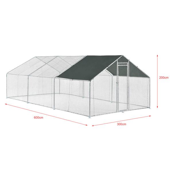 Wybieg dla sumów z daszkiem przeciwsłonecznym w różnych rozmiarach. rozmiary [pro.tec]