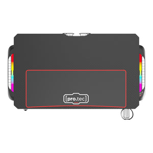 Stół gamingowy Stockton z oświetleniem LED RGB czarny w różnych rozmiarach rozmiary [pro.tec]