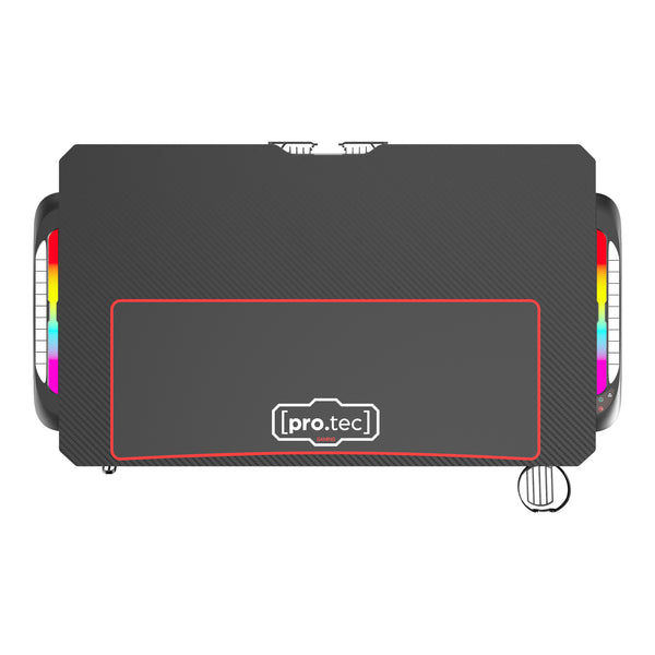 Stół gamingowy Stockton z oświetleniem LED RGB czarny w różnych rozmiarach rozmiary [pro.tec]
