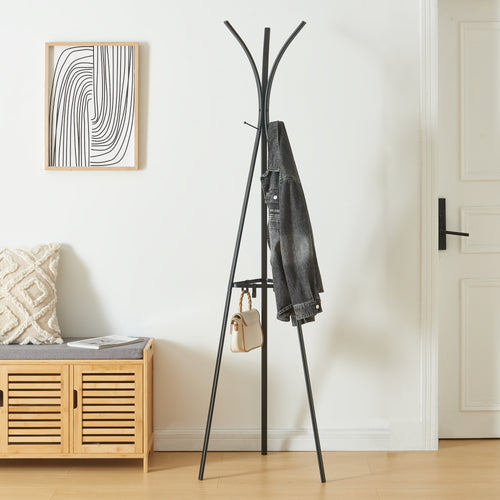 Garderobenständer Vevelstad 181x52,5x52,5 cm Stahl [en.casa] - premiumXL