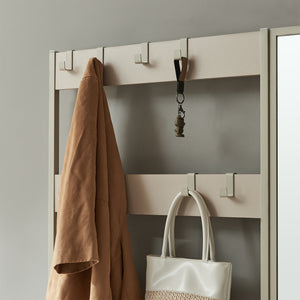 Wieszak Napinerg z lustrem i półką na buty 185x98x34 cm [en.casa]