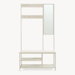 Wieszak Napinerg z lustrem i półką na buty 185x98x34 cm [en.casa]