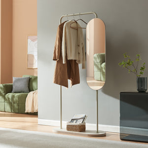 Wieszak na ubrania Vamn z lustrem 167x80x35 cm [en.casa]