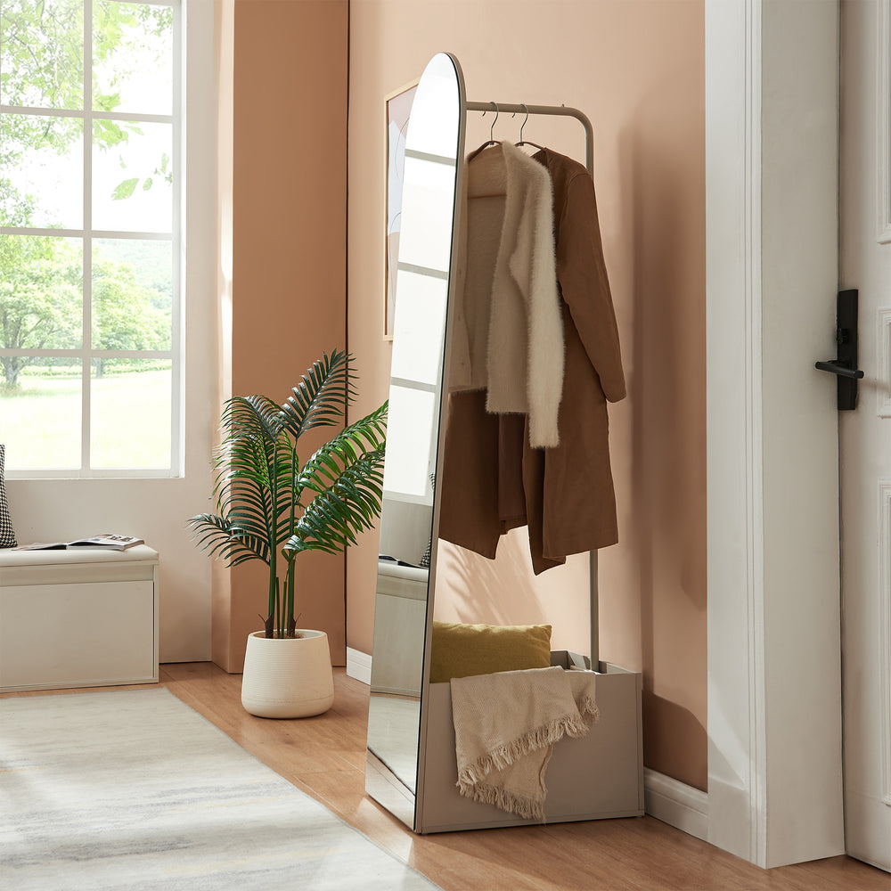 Lustro do szafy 2w1 Kuonta 165x40x51 cm [en.casa]