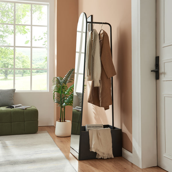 Lustro do garderoby 2-w-1 Kuonta 165x40x51 cm [en.casa]
