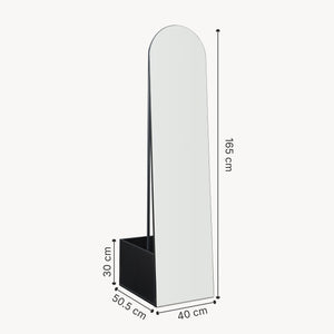 Lustro do garderoby 2-w-1 Kuonta 165x40x51 cm [en.casa]