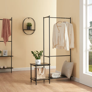 Wieszak na płaszcze Bø 150x100x34cm czarny [en.casa]